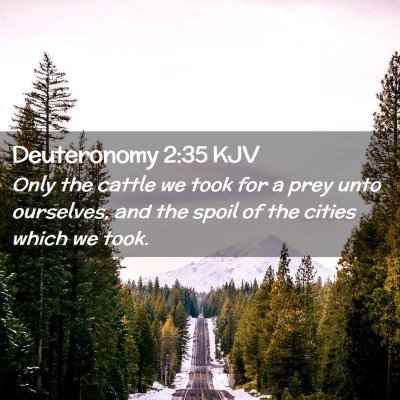 Deuteronomy 2:35 KJV Free Bible Images