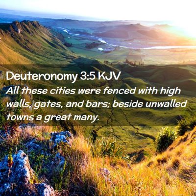 Deuteronomy 3:5 KJV Free Bible Images