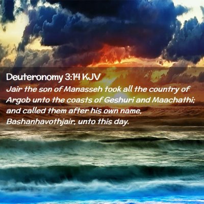 Deuteronomy 3:14 KJV Free Bible Images