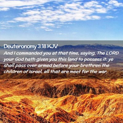 Deuteronomy 3:18 KJV Free Bible Images