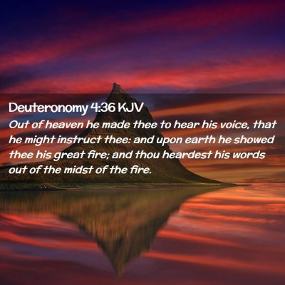 Deuteronomy 4:36 KJV Free Bible Images