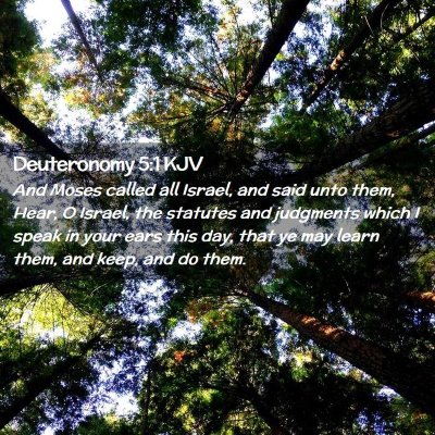 Deuteronomy 5:1 KJV Free Bible Images