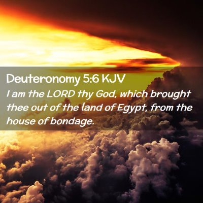 Deuteronomy 5:6 KJV Free Bible Images