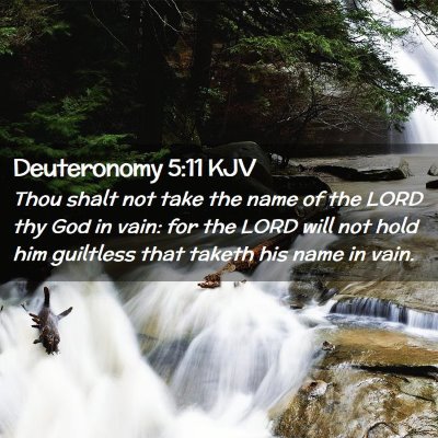 Deuteronomy 5:11 KJV Free Bible Images