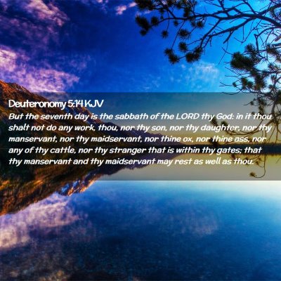 Deuteronomy 5:14 KJV Free Bible Images