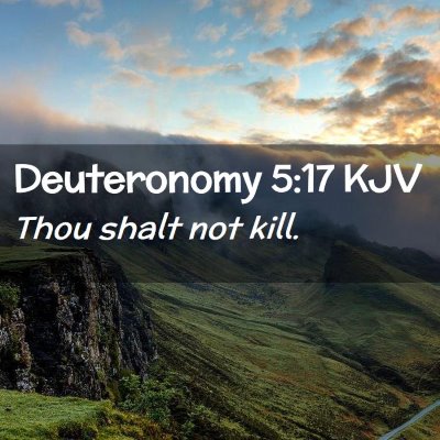 Deuteronomy 5:17 KJV Free Bible Images