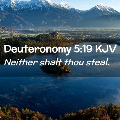 Deuteronomy 5:19 KJV Free Bible Images