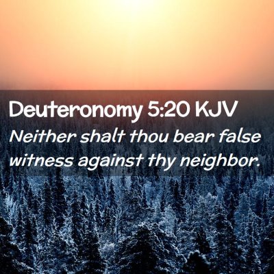 Deuteronomy 5:20 KJV Free Bible Images