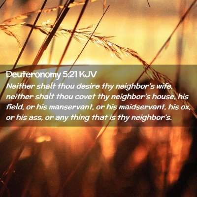 Deuteronomy 5:21 KJV Free Bible Images