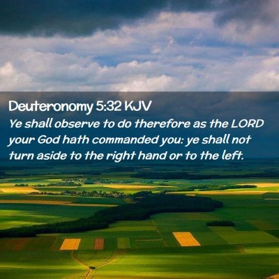 Deuteronomy 5:32 KJV Free Bible Images