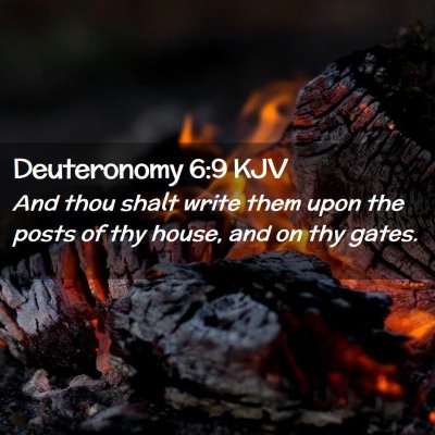 Deuteronomy 6:9 KJV Free Bible Images