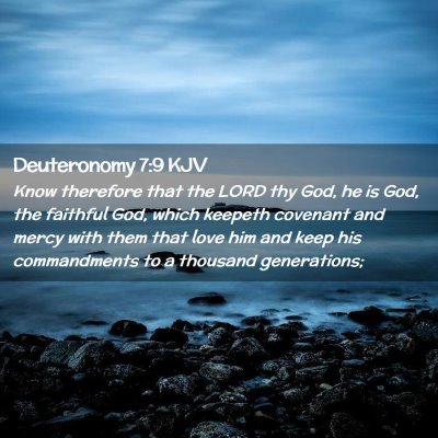 Deuteronomy 7:9 KJV Free Bible Images