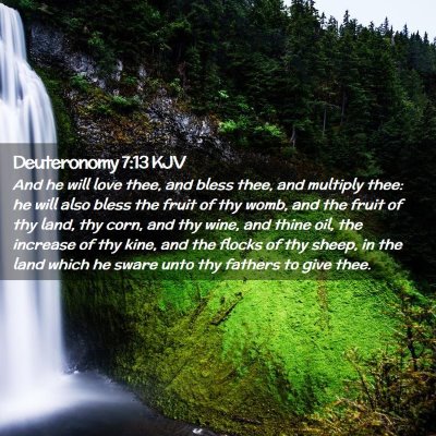 Deuteronomy 7:13 KJV Free Bible Images