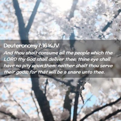 Deuteronomy 7:16 KJV Free Bible Images