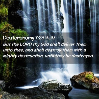 Deuteronomy 7:23 KJV Free Bible Images