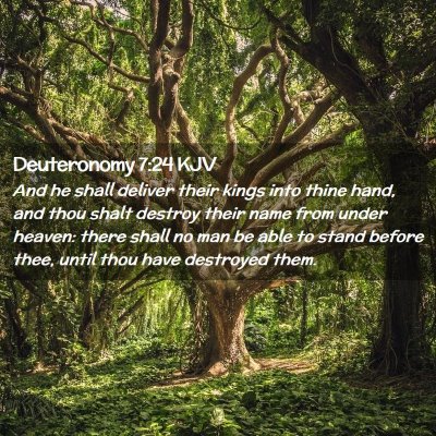 Deuteronomy 7:24 KJV Free Bible Images