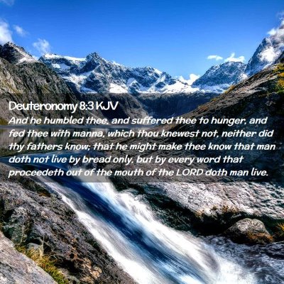 Deuteronomy 8:3 KJV Free Bible Images