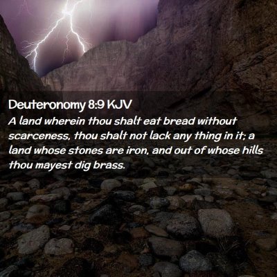 Deuteronomy 8:9 KJV Free Bible Images