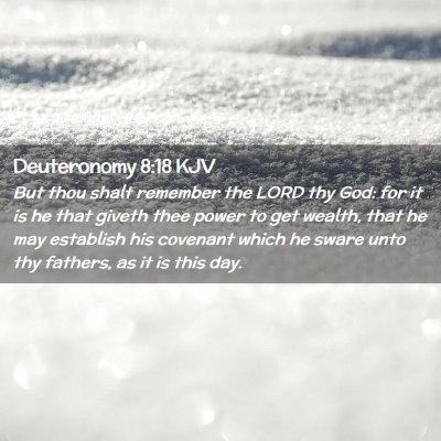 Deuteronomy 8:18 KJV Free Bible Images