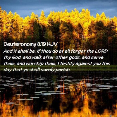 Deuteronomy 8:19 KJV Free Bible Images