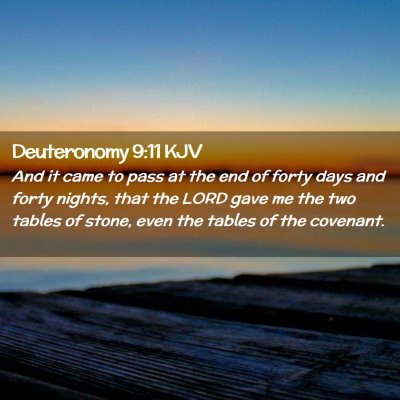 Deuteronomy 9:11 KJV Free Bible Images