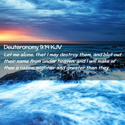 Deuteronomy 9:14 KJV Free Bible Images