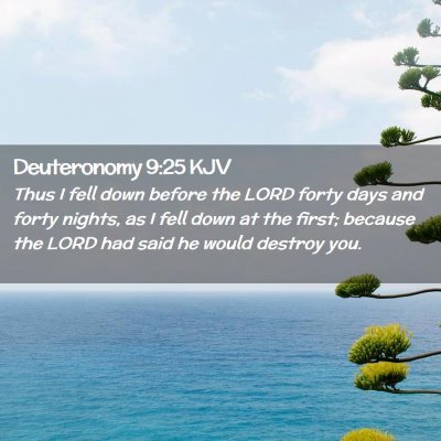 Deuteronomy 9:25 KJV Free Bible Images