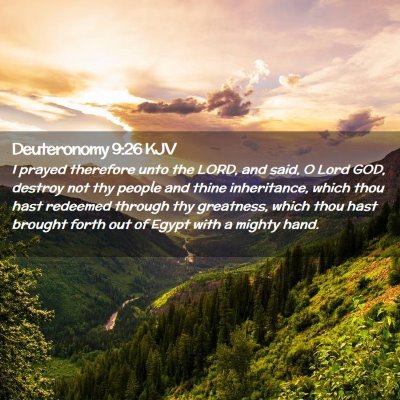 Deuteronomy 9:26 KJV Free Bible Images