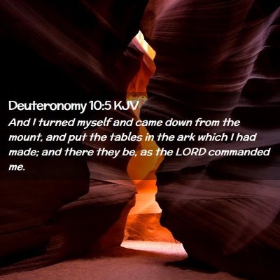 Deuteronomy 10:5 KJV Free Bible Images