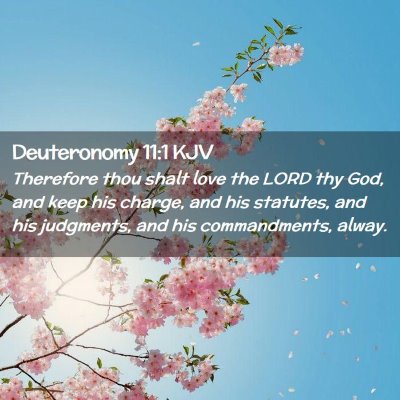 Deuteronomy 11:1 KJV Free Bible Images