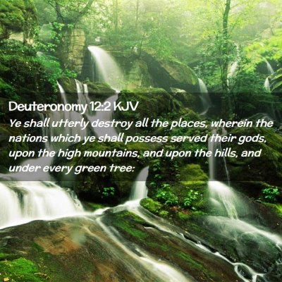 Deuteronomy 12:2 KJV Free Bible Images