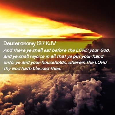 Deuteronomy 12:7 KJV Free Bible Images