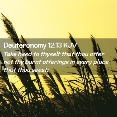 Deuteronomy 12:13 KJV Free Bible Images