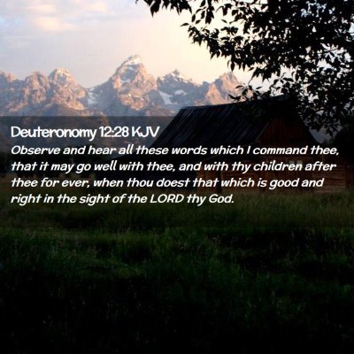 Deuteronomy 12:28 KJV Free Bible Images