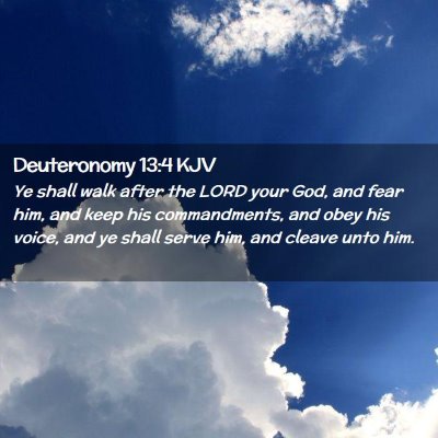 Deuteronomy 13:4 KJV Free Bible Images