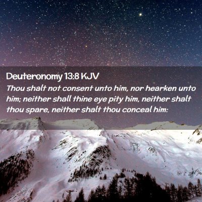 Deuteronomy 13:8 KJV Free Bible Images