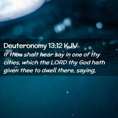 Deuteronomy 13:12 KJV Free Bible Images