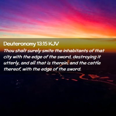 Deuteronomy 13:15 KJV Free Bible Images