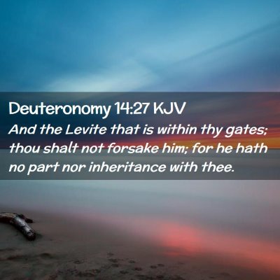 Deuteronomy 14:27 KJV Free Bible Images