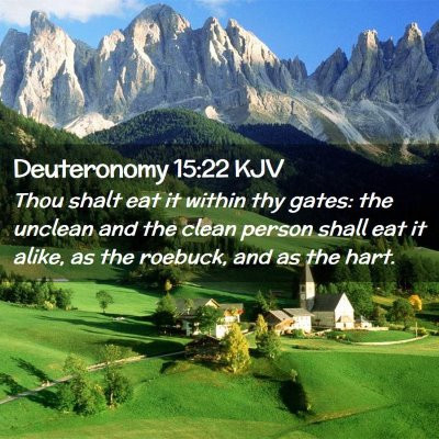 Deuteronomy 15:22 KJV Free Bible Images