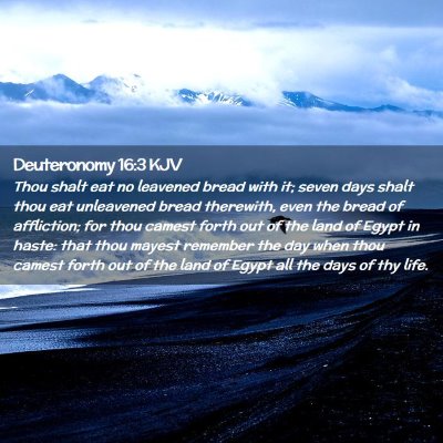 Deuteronomy 16:3 KJV Free Bible Images