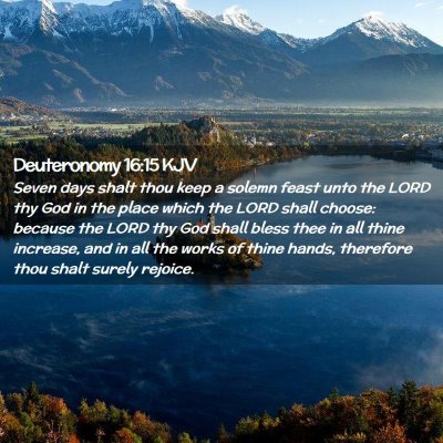 Deuteronomy 16:15 KJV Free Bible Images