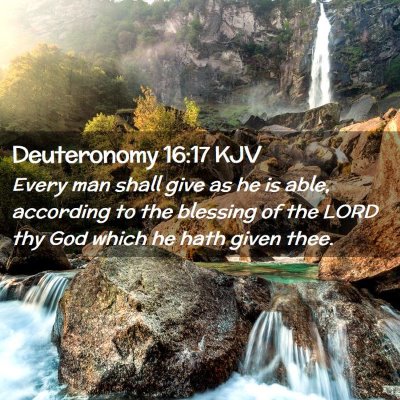 Deuteronomy 16:17 KJV Free Bible Images