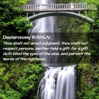 Deuteronomy 16:19 KJV Free Bible Images