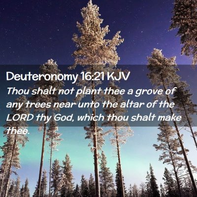 Deuteronomy 16:21 KJV Free Bible Images