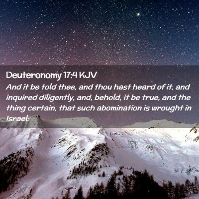 Deuteronomy 17:4 KJV Free Bible Images