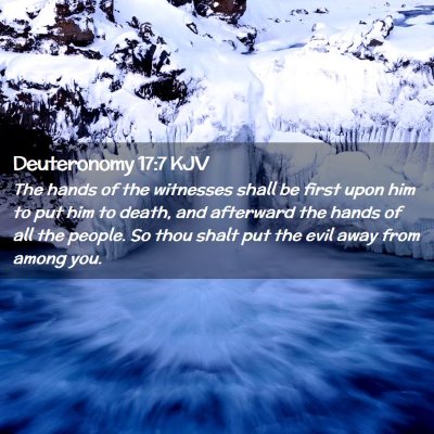 Deuteronomy 17:7 KJV Free Bible Images