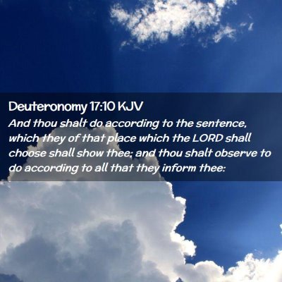 Deuteronomy 17:10 KJV Free Bible Images