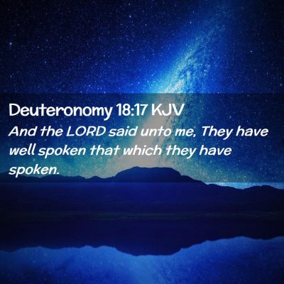 Deuteronomy 18:17 KJV Free Bible Images