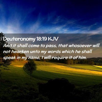 Deuteronomy 18:19 KJV Free Bible Images